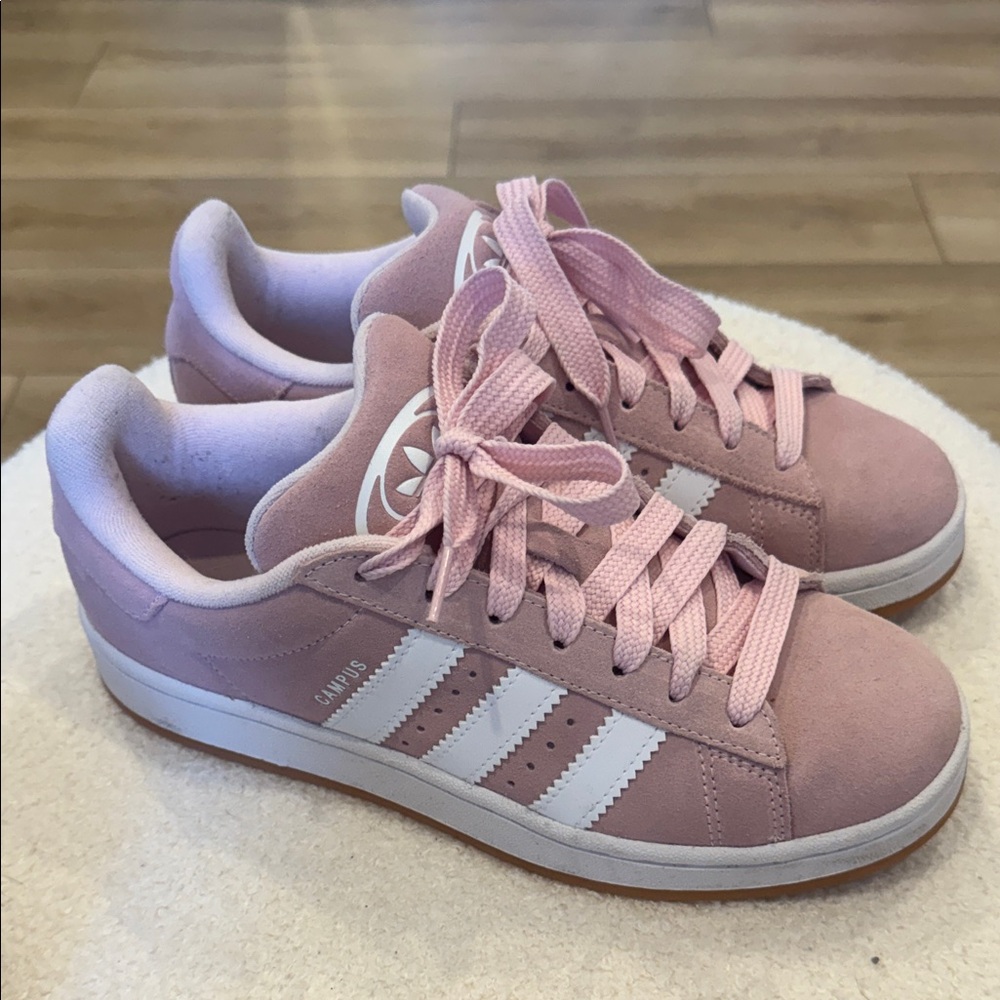 Adidas Pink Suede Campus Sneakers